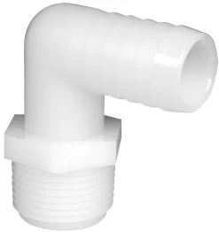 Green Leaf Elbow 3/4 Inch Male NPT X 3/4 Inch Hose Barb