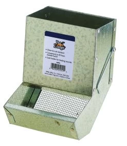 Pet Lodge Metal Small Animal Feeder With Sifter Bottom - 5 In