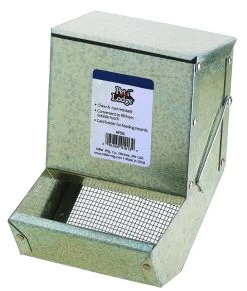 Pet Lodge Metal Small Animal Feeder With Lid - 5 In