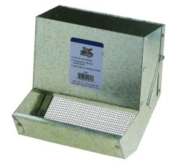 Pet Lodge Metal Small Animal Feeder With Sifter Bottom - 7 In