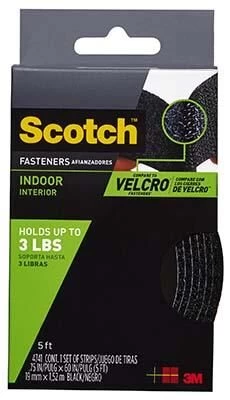 3M Scotch Reclosable Strip - Black