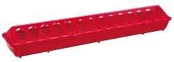 Little Giant Plastic Flip-Top Poultry Ground Feeder - 20", Red