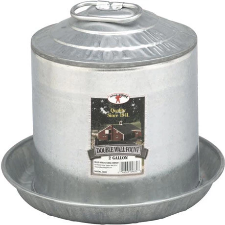 Little Giant 2 Gallon Double Wall Metal Poultry Fount 3 Little Giant 2 Gallon Double Wall Metal Poultry Fount