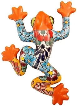 Avera Home Goods Talavera Wall Frog - Ceramic, 8 In