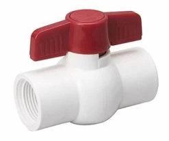 BK Products 2" White PVC Threaded Valve
