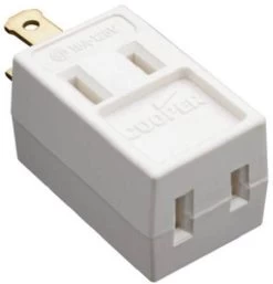 Cooper LIghting 15A 125V Vinyl Cube Tap - White