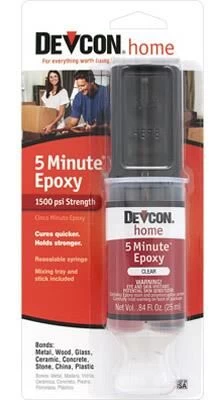 Devcon 5 Minute Fast-Drying Epoxy - Clear, 25 Ml