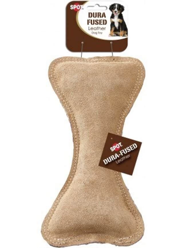 Ethical Pet Dura Fused Leather Bone Toy - Brown, 9 In 3 Ethical Pet Dura Fused Leather Bone Toy - Brown, 9 In