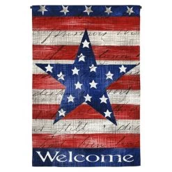 Evergreen Patriotic Stripe Garden Flag - 12.5 In X 18 In, Nylon