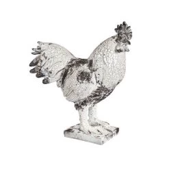 Evergreen 10.5 In Rooster Garden Statuary - White