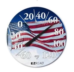 EZ Read 12.5 In American Flag Thermometer