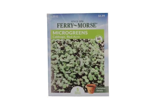 Ferry-Morse Microgreens, Red Acre Cabbage Seed Packet 3 Ferry-Morse Microgreens, Red Acre Cabbage Seed Packet