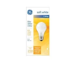 GE 50/100/150W 3 Way Soft White Light Bulb - White