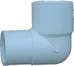 Genova PVC Pressure Street Elbow, 90 Degree - White, 3/4 In