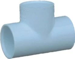 Genova PVC Pressure Pipe Fitting Tee - White, 1 1/2 In