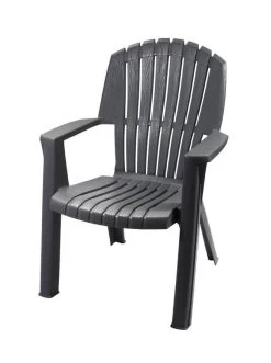 Gracious Living Cape Cod High Back Chair - Gray