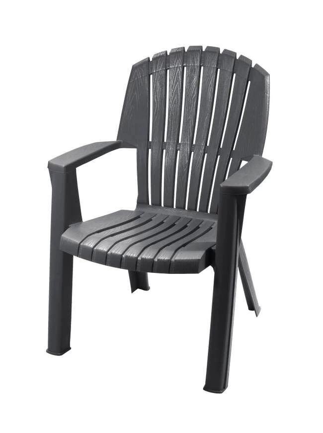 Gracious Living Cape Cod High Back Chair - Gray 3 Gracious Living Cape Cod High Back Chair - Gray