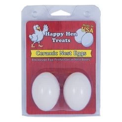 Happy Hen Happy Hens Ceramic Nest Eggs White 2-Pk.