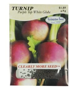 Ferry-Morse Purple Top White Globe Turnip Seed Packet - 5 G