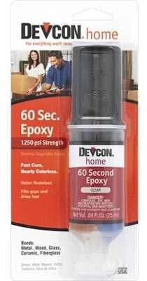 Devcon 60 Second Clear Epoxy - .84 Oz 3 Devcon 60 Second Clear Epoxy - .84 Oz