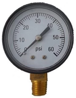 Ashcroft Pressure Gauge Bottom Mount 0 60 PSI