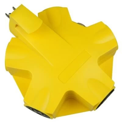 Master Electrician 5-Outlet Adapter Yellow 3 Master Electrician 5-Outlet Adapter Yellow