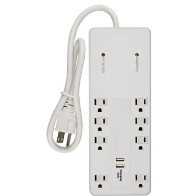 Master Electrician Surge Protector, 8-Outlet White 3 Master Electrician Surge Protector, 8-Outlet White