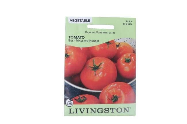 Livingston Tomato, Beef Maestro Hybrid Seed Packet 3 Livingston Tomato, Beef Maestro Hybrid Seed Packet