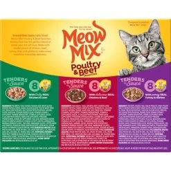 Meow Mix Tender Favorites - Real Chicken & Beef In Sauce, 24 Pack -Garden And Farm Shop meow mix poultry beef variety mix 24 pack 451195 03