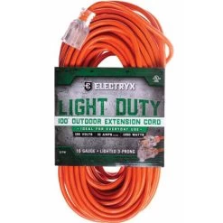 Electryx Light Duty 16 Gauge Outdoor Extension Cord - 100 Ft