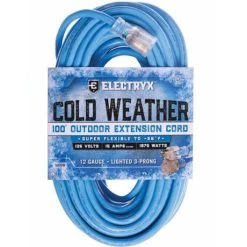 Electryx Blue Heavy Duty 12 Gauge In/Out Extension Cord - 100 Ft
