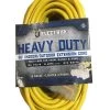 Electryx Yellow Heavy Duty In/Out 3 Plug Extension Cord 12 Gauge - 50 Ft