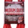 Electryx Red Medium Duty In/Out Extension Cord 14 Gauge - 50 Ft