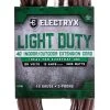 Electryx Brown Light Duty In/Out Extension Cord 16 Gauge - 40 Ft -Garden And Farm Shop midstatesdirect1374129 1