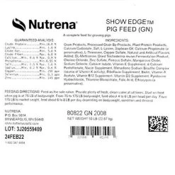 Nutrena 18% Protein Pig Feed - 50 Lb -Garden And Farm Shop nutrena show edge pig 18 protein 50 324929 03 1