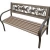 Painted Sky Designs Running Horses 2-Tone Tube Steel Bench - 50 In X 32 In X 19 In -Garden And Farm Shop paintedskydesigns5171011 3