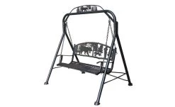 Painted Sky Designs Bear Cast Iron Swing - 63 In X 66 In X 50 In