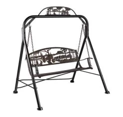 Painted Sky Designs Iron Farmstead Swing - Black
