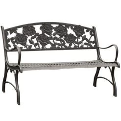 Painted Sky Designs Rose Castiron Bench