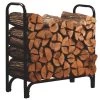 Panacea 4 Ft Deluxe Outdoor Log Rack - Black -Garden And Farm Shop panacea6024902 1
