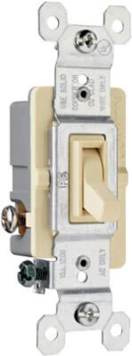 Pass & Seymour Ivory 3-Way Toggle Switch