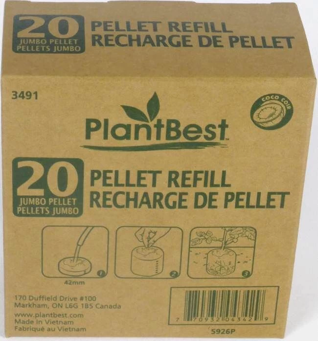 PlantBest 20 Pack Fibergrow Coir Pellets 3 PlantBest 20 Pack Fibergrow Coir Pellets