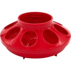 Little Giant Plastic Feeder Base - Red, 1 Qt