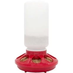 Little Giant Plastic Feeder Base - Red, 1 Qt -Garden And Farm Shop poultry feeder base quart 2815788 03