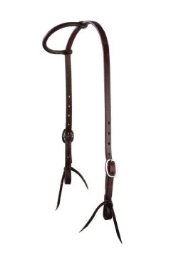 Pro Choice Single Ear Leather Headstall, Ranch Collection Db 5/8