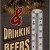 River's Edge Shootin Deers Tin Thermometer