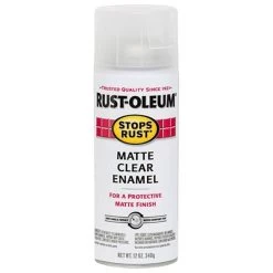 Rust-Oleum Stops Rust Matte Spray Enamel - Clear, 12 Oz