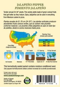 Seeds Of Change Jalapeño Pepper Seed Packet -Garden And Farm Shop seedsofchange5378747 2