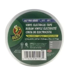 Duck Vinyl Electrical Tape-3/4" X 66', Gray