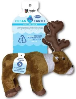 Spunky Pup Clean Earth Plush Caribou - L
